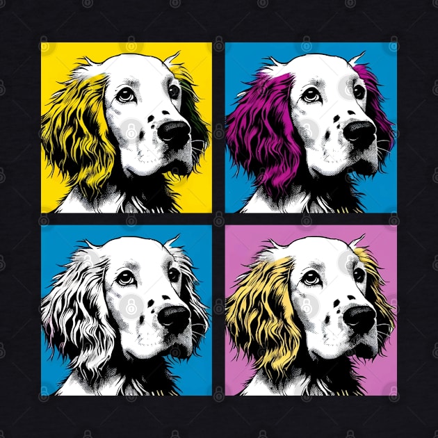 Pop Retro English Setter Art - Cute Puppy by PawPopArt